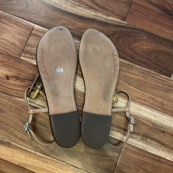 Sam Edelman Gigi sandal, size 11, nude patent leather, Almond color - Picture 4 of 6